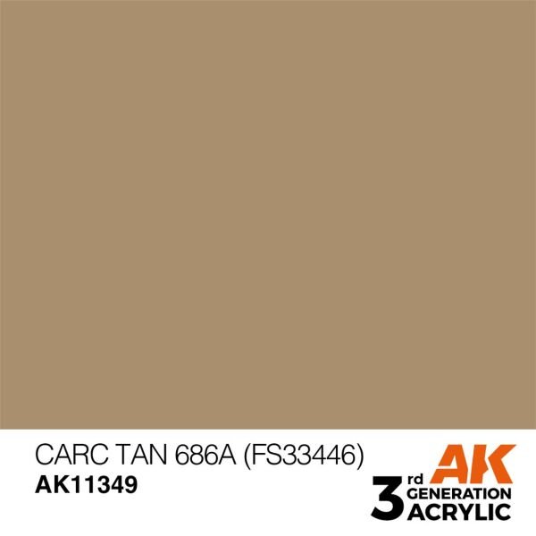 AK 11349 17 ml. CARC Tan 686A (FS33446), AFV Serisi 3GEN Akrilik Model Boyası