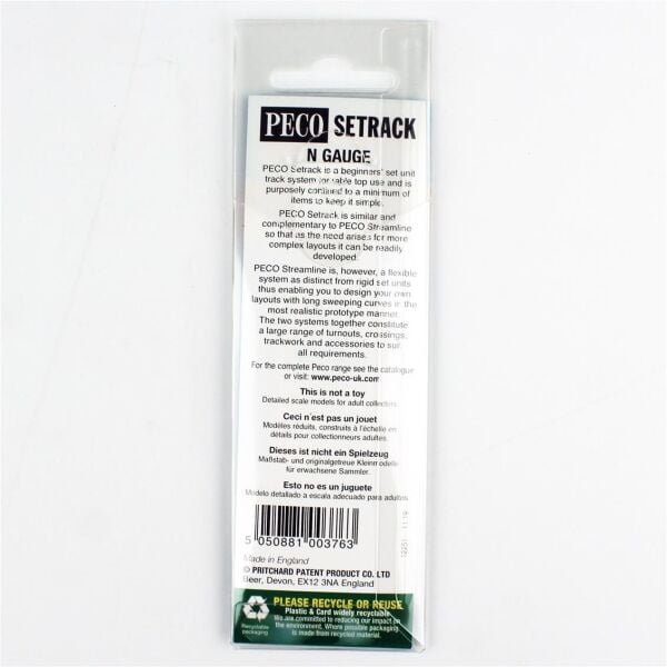 Peco ST-51 Code 80 1/160 Ölçek, 22.5' Sol Kuazman Model Tren Rayı