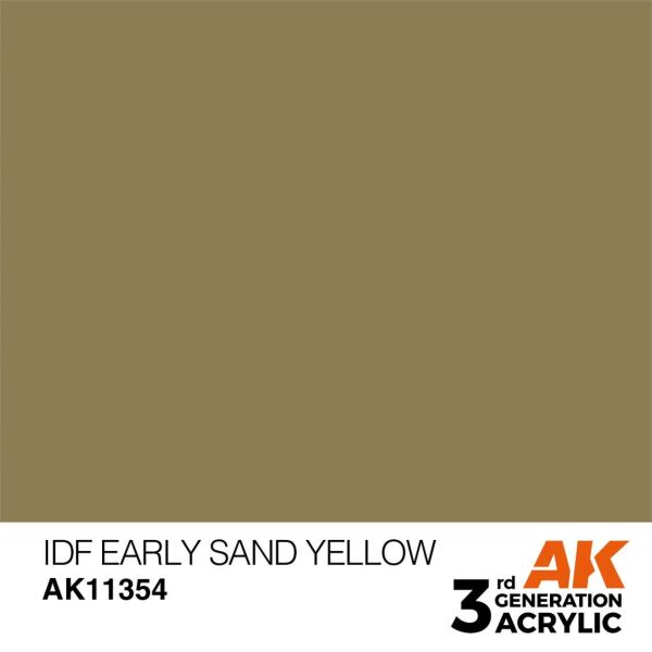 AK 11354 17 ml. IDF Early Sand Yellow, AFV Serisi 3GEN Akrilik Model Boyası