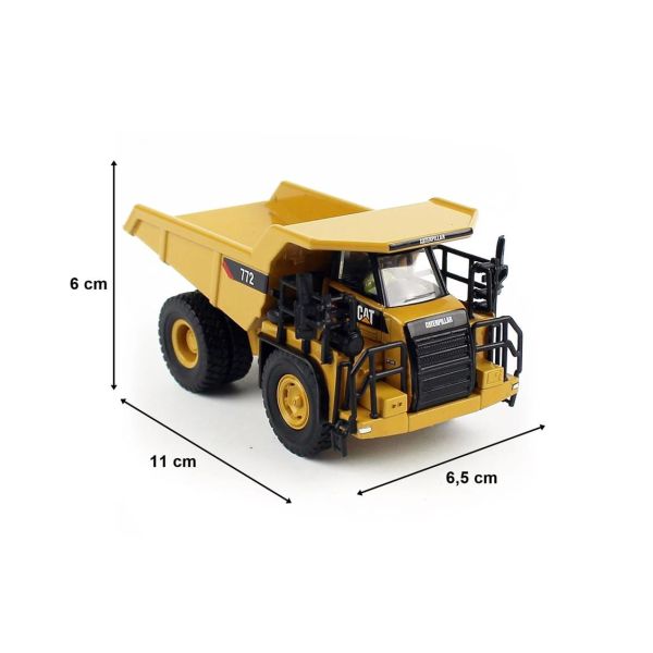 Diecast Masters 85261 1/87 Ölçek, Cat 772 Kaya Kamyonu, Sergilemeye Hazır Metal İş Makinası Modeli