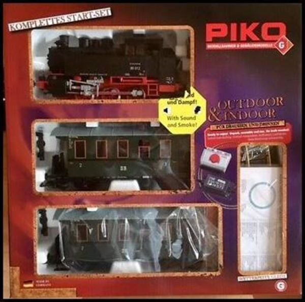 Piko 37125 1/22,5 Ölçek, Buharlı Lokomotifli, 2 Yolcu Vagonlu, Model Tren Başlangıç Seti