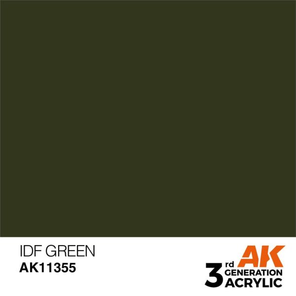AK 11355 17 ml. IDF Green, AFV Serisi 3GEN Akrilik Model Boyası