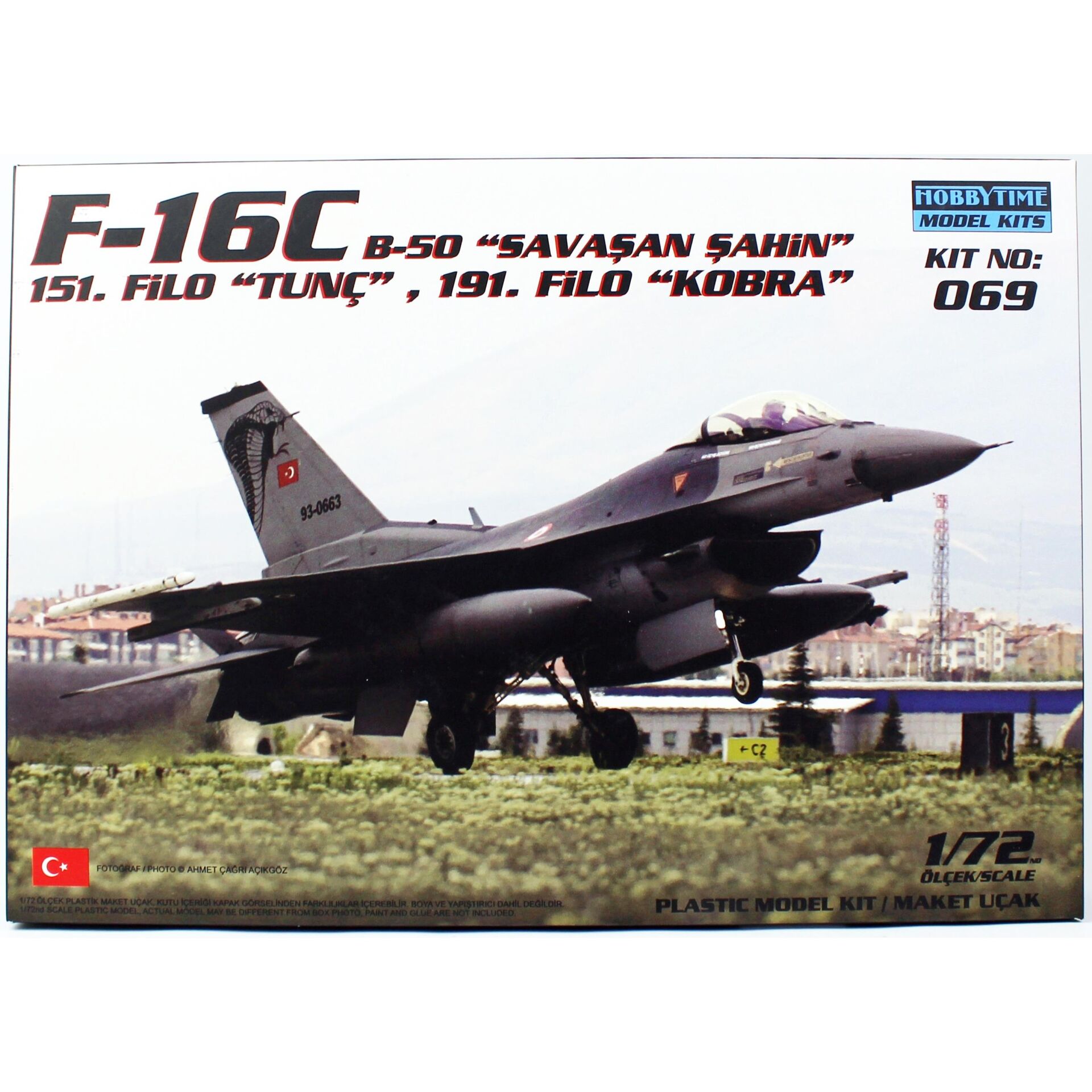 Hobbytime 069 1/72 Ölçek, F-16C B-50 Savaşan Şahin, Tunç 151. Filo ve Kobra 191.Filo, Savaş Uçağı Plastik Model Kiti