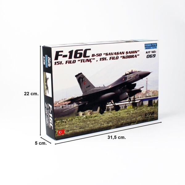 Hobbytime 069 1/72 Ölçek, F-16C B-50 Savaşan Şahin, Tunç 151. Filo ve Kobra 191.Filo, Savaş Uçağı Plastik Model Kiti