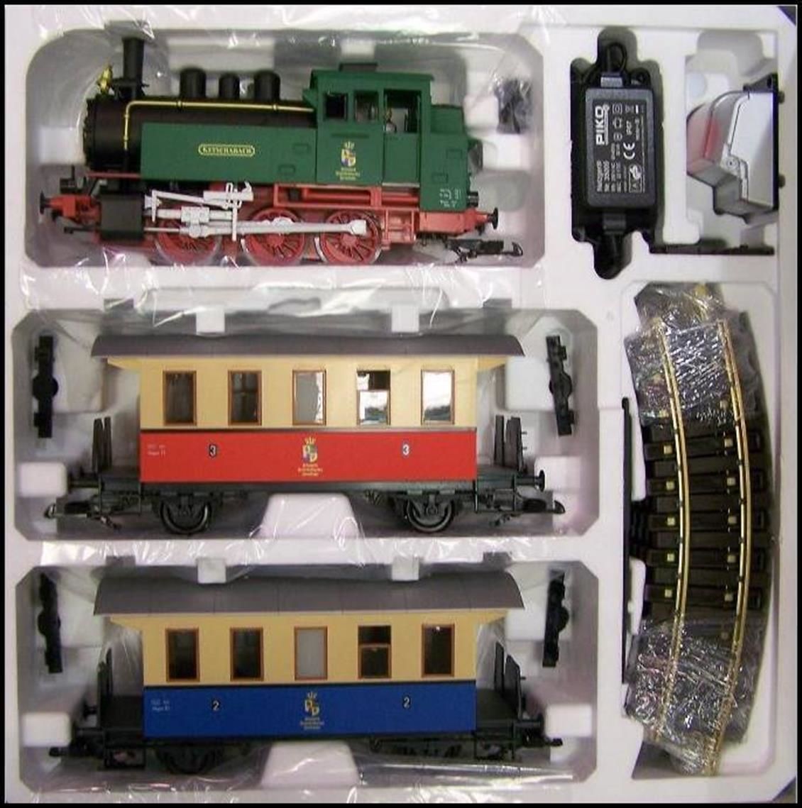 Piko 37130 1/22,5 Ölçek, BR80 Buharlı Lokomotifli, 2 Yolcu Vagonlu, Model Tren Başlangıç Seti
