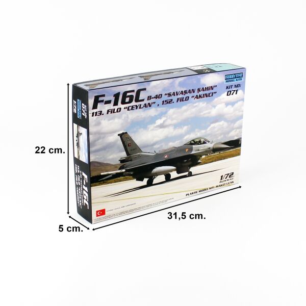 Hobbytime 071 1/72 Ölçek, F-16C B-40 Savaşan Şahin, Akıncı 152. Filo ve Ceylan 113.Filo, Savaş Uçağı Plastik Model Kiti