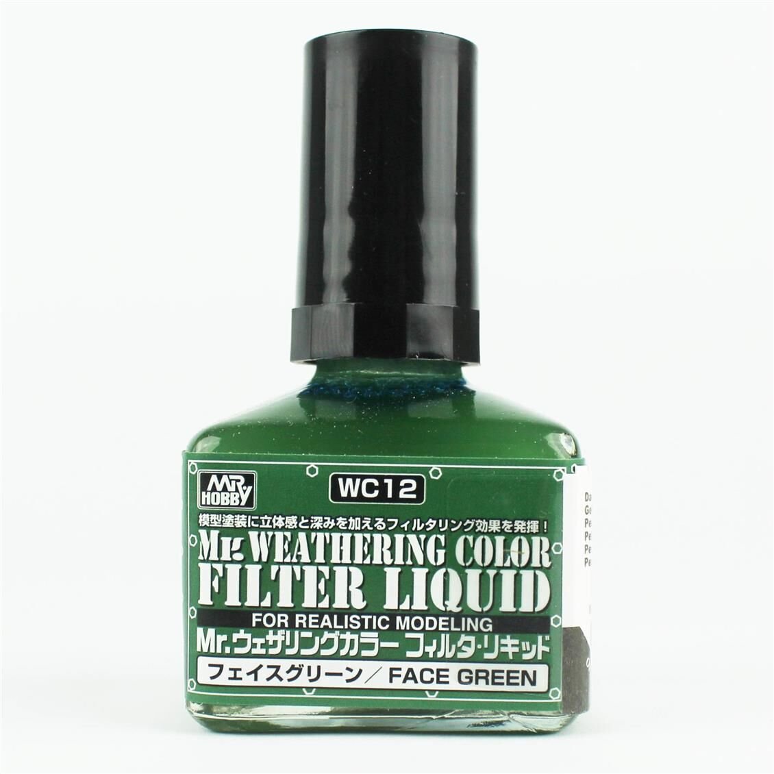 Mr.Hobby WC-12 40 ml. Filter Liquid Face Green, Eskitme Model Boyası