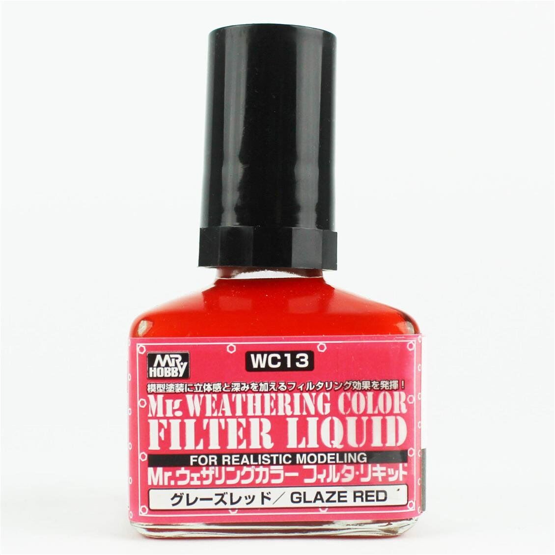 Mr.Hobby WC-13 40 ml. Filter Liquid Glaze Red, Eskitme Model Boyası
