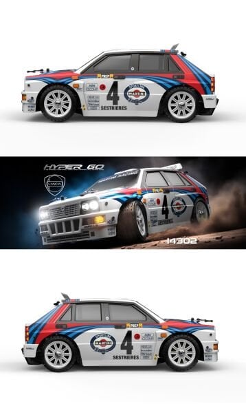 MJX 1/14 Lancia Delta 14302 Hyper Go 4x4 Fırçasız (Brushless) Motor ve Escli, 2.4Ghz Uzaktan Kumandalı Ralli Aracı Normal Paket