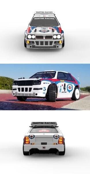 MJX 1/14 Lancia Delta 14302 Hyper Go 4x4 Fırçasız (Brushless) Motor ve Escli, 2.4Ghz Uzaktan Kumandalı Ralli Aracı Normal Paket