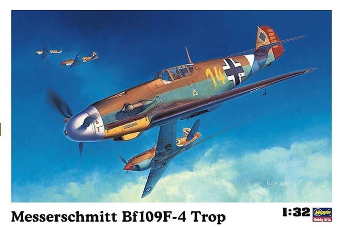 Hasegawa ST31 8881 1/32 Ölçek, Messerschmitt Bf109F-4 Trop, Savaş Uçağı, Plastik Model kiti