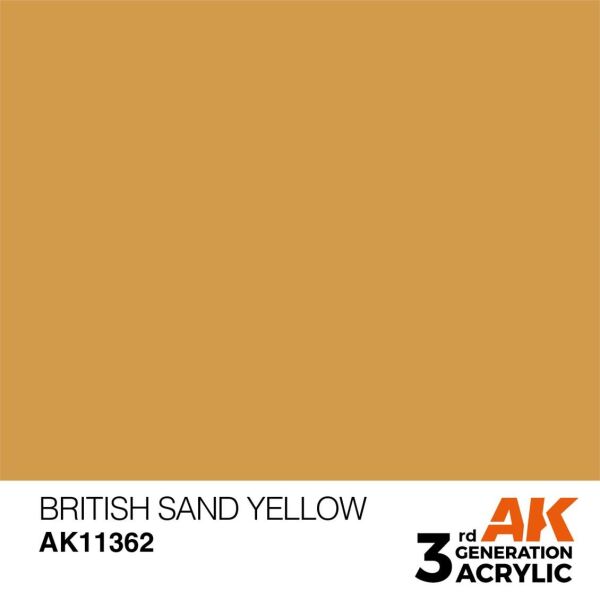 AK 11362 17 ml. British Sand Yellow, AFV Serisi 3GEN Akrilik Model Boyası