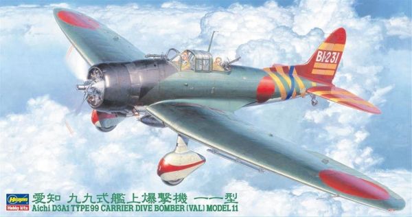 Hasegawa JT55 9055 1/48 Ölçek, Aichi D3A1 Type 99, Savaş Uçağı, Plastik Model kiti