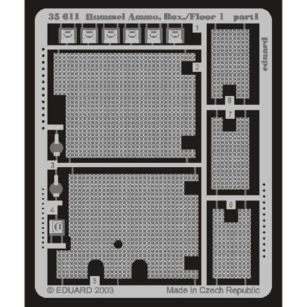 Eduard 35611 1/35 Ölçek, Hummel Ammo. Box/Floor 1 For Dra