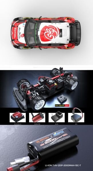 MJX 1/14 Citroen C3 WRC 14303 Hyper Go 4x4 Fırçasız (Brushless) Motor ve Escli, 2.4Ghz Uzaktan Kumandalı Ralli Aracı +Full Paket