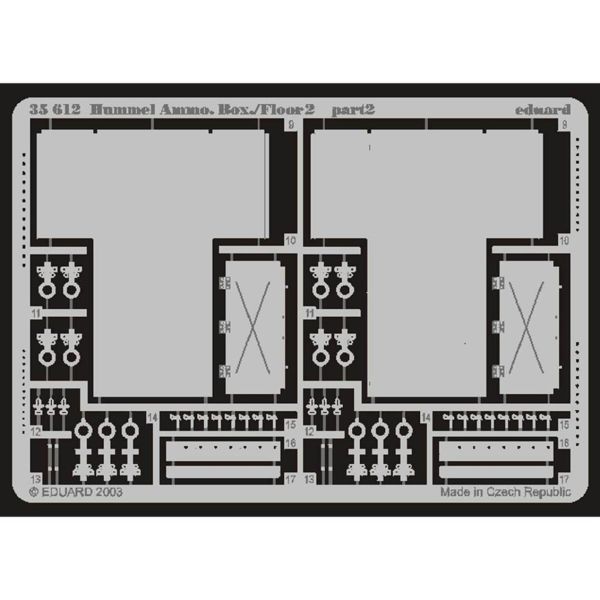 Eduard 35612 1/35 Ölçek, Hummel Ammo. Box/Floor 2 Maket D