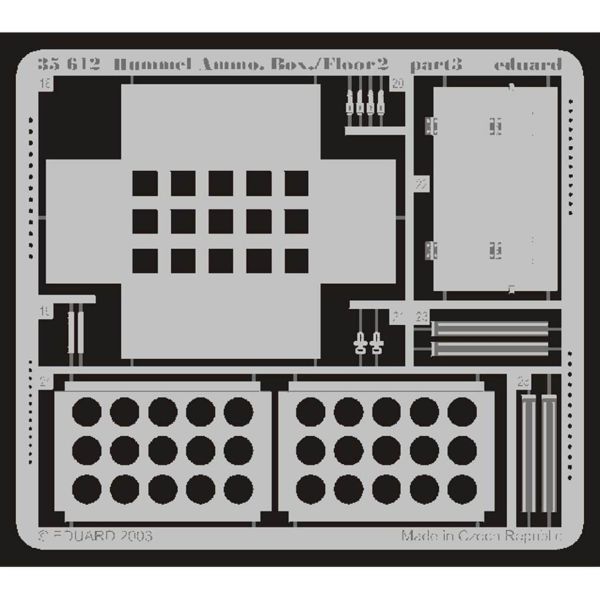 Eduard 35612 1/35 Ölçek, Hummel Ammo. Box/Floor 2 Maket D