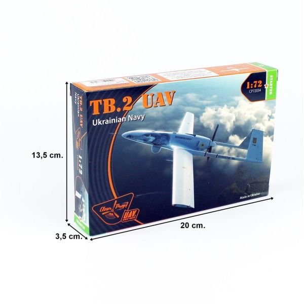 Clear Prop Models 72034 1/72 Ölçek, TB.2 UAV Ukrayna Donanmas, Silahlı İnsansız Hava Aracı, Plastik Model kiti
