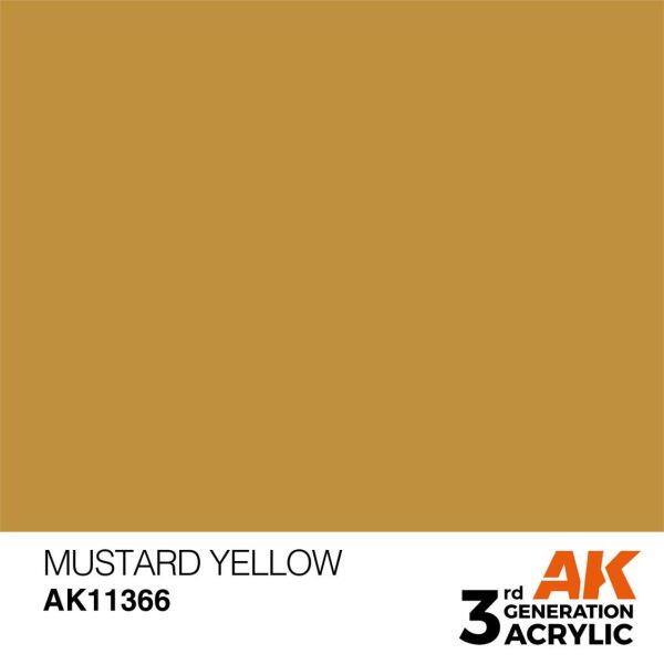 AK 11366 17 ml. Mustard Yellow, AFV Serisi 3GEN Akrilik Model Boyası