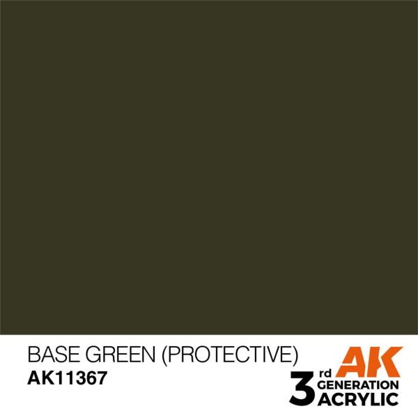 AK 11367 17 ml. Base Green (Protective), AFV Serisi 3GEN Akrilik Model Boyası