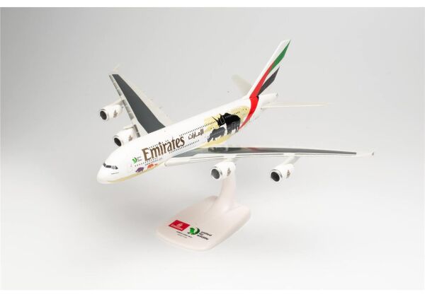 Herpa 612180 1/250 Ölçek, Emirates Airbus A380 (United for Wildlife-No.2), Sergilemeye Hazır Model Yolcu Uçağı