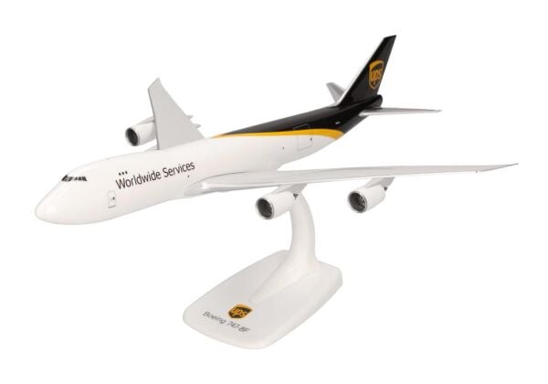 Herpa 612241 1/250 Ölçek, UPS Boeing 747-8F, Sergilemeye Hazır Model Yolcu Uçağı