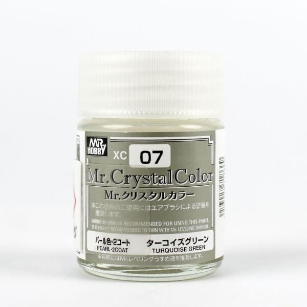 Mr.Hobby XC-07 18 ml. Turquoise Green, Mr.Crystal Color Serisi Model Boyası