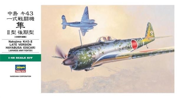 Hasegawa JT82 9082 1/48 Ölçek, Nakajima Ki-43-II Late Version Hayabusa (Oscar), Savaş Uçağı, Plastik Model kiti