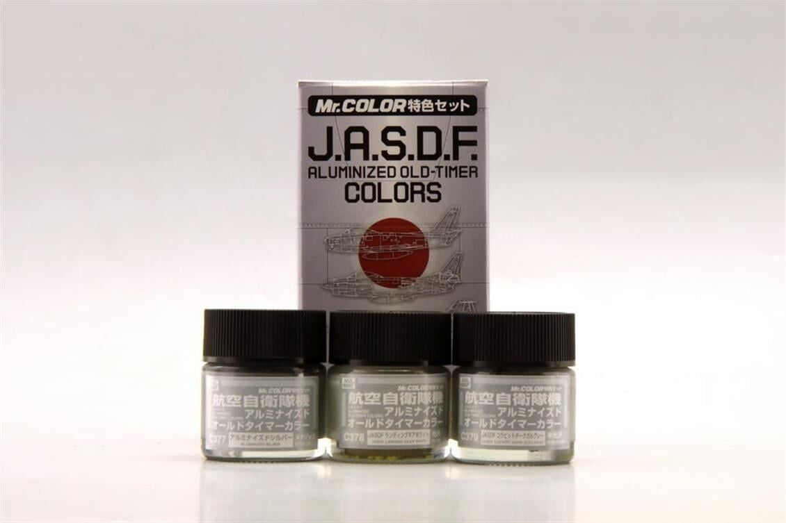 Mr.Hobby CS-666 3x10 ml. J.A.S.D.F. Aluminized OldTimer, Mr.Color Serisi Model Boyası Seti