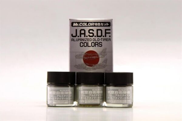 Mr.Hobby CS-666 3x10 ml. J.A.S.D.F. Aluminized OldTimer, Mr.Color Serisi Model Boyası Seti