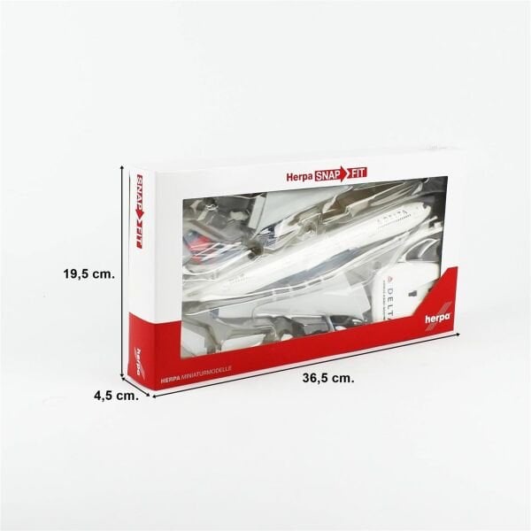 Herpa 612388 1/200 Ölçek, Delta Air Lines Airbus A330-900 neo, Sergilemeye Hazır Model Yolcu Uçağı