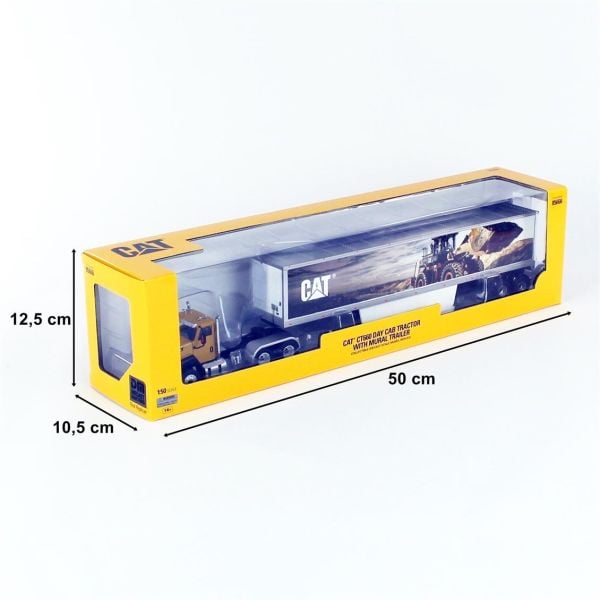 Diecast Masters 85666 1/50 Ölçek, Cat CT660 Çekici ve Kapalı Dorse, Sergilemeye Hazır Metal Model