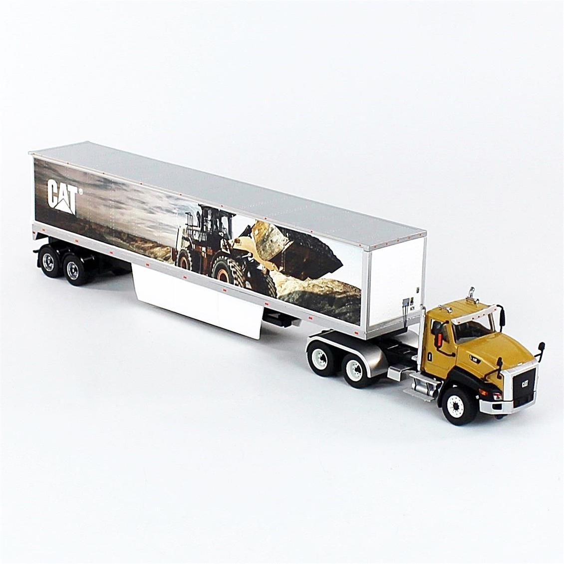 Diecast Masters 85666 1/50 Ölçek, Cat CT660 Çekici ve Kapalı Dorse, Sergilemeye Hazır Metal Model