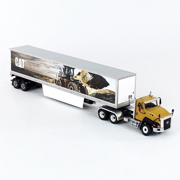 Diecast Masters 85666 1/50 Ölçek, Cat CT660 Çekici ve Kapalı Dorse, Sergilemeye Hazır Metal Model