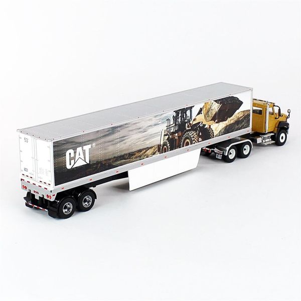Diecast Masters 85666 1/50 Ölçek, Cat CT660 Çekici ve Kapalı Dorse, Sergilemeye Hazır Metal Model
