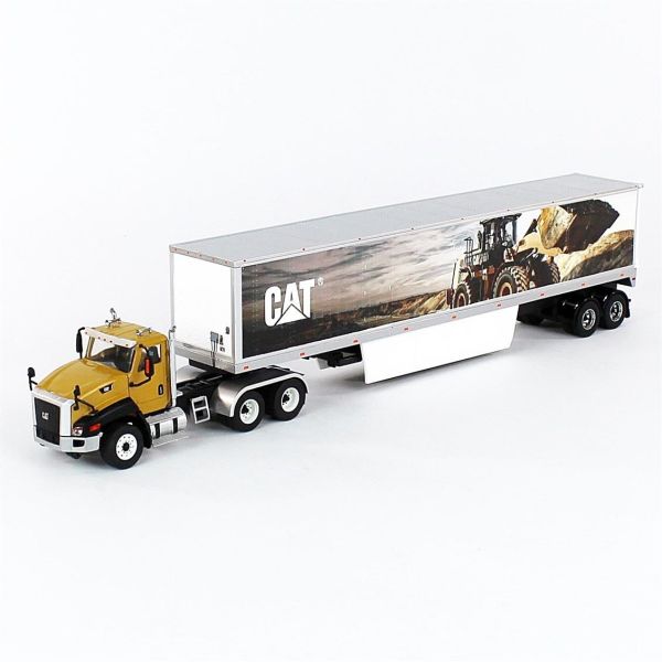 Diecast Masters 85666 1/50 Ölçek, Cat CT660 Çekici ve Kapalı Dorse, Sergilemeye Hazır Metal Model