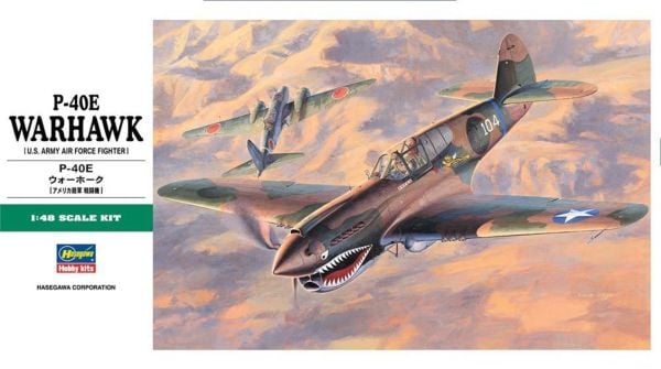 Hasegawa JT86 9086 1/48 Ölçek, P-40E Warhawk, Savaş Uçağı, Plastik Model kiti