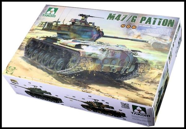 Takom 2070 1/35 Ölçek, M47/G US Orta Tankı, 2 in 1, Plastik Model kiti