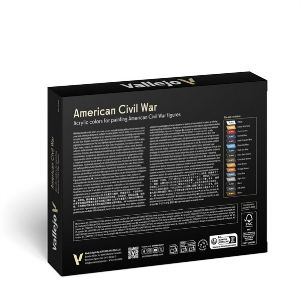Vallejo 70256 16x18 ml. American Civil War, Model Color Serisi Model Boyası Seti