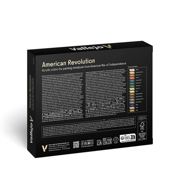 Vallejo 70259 16x18 ml. American Revolution, Model Color Serisi Model Boyası Seti