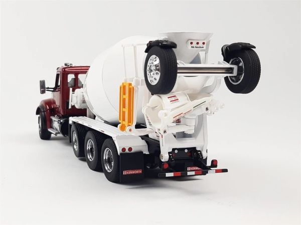 Diecast Masters 71062 1/50 Ölçek, Kenworth T880 SBFA 3 akslı Çimento Mikseri, Kırmızı, Sergilemeye Hazır Metal Model
