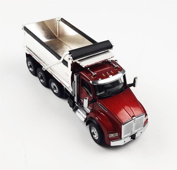 Diecast Masters 71059 1/50 Ölçek, Kenworth T880 SBFA Damperli Kamyon, Kırmızı, Sergilemeye Hazır Metal Model