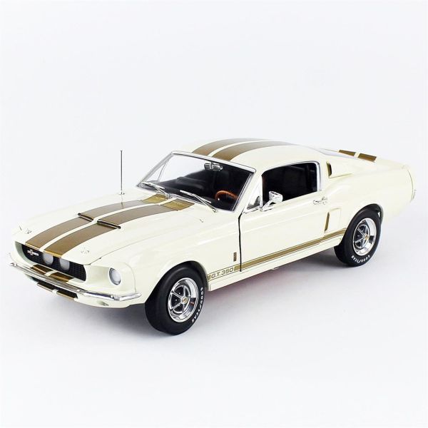 Autoworld AMM1227 1/18 Ölçek, 1967 Shelby GT-350, Wimbledon White, Sergilemeye Hazır Metal Araba Maketi