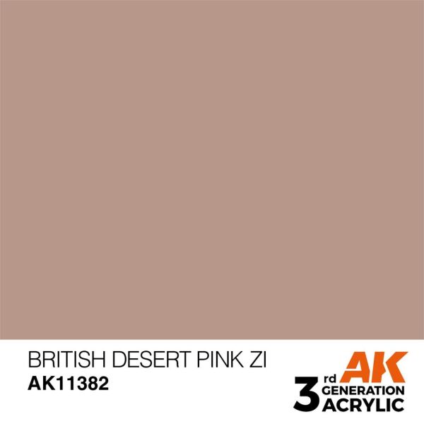 AK 11382 17 ml. British Desert Pink ZI, AFV Serisi 3GEN Akrilik Model Boyası