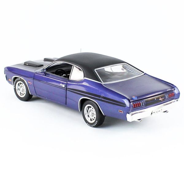 Autoworld AMM1255 1/18 Ölçek, 1971 Dodge Demon, Dark Blue, Sergilemeye Hazır Metal Araba Maketi
