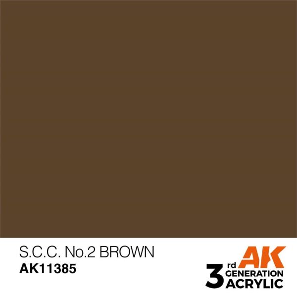 AK 11385 17 ml. S.C.C. No.2 Brown, AFV Serisi 3GEN Akrilik Model Boyası