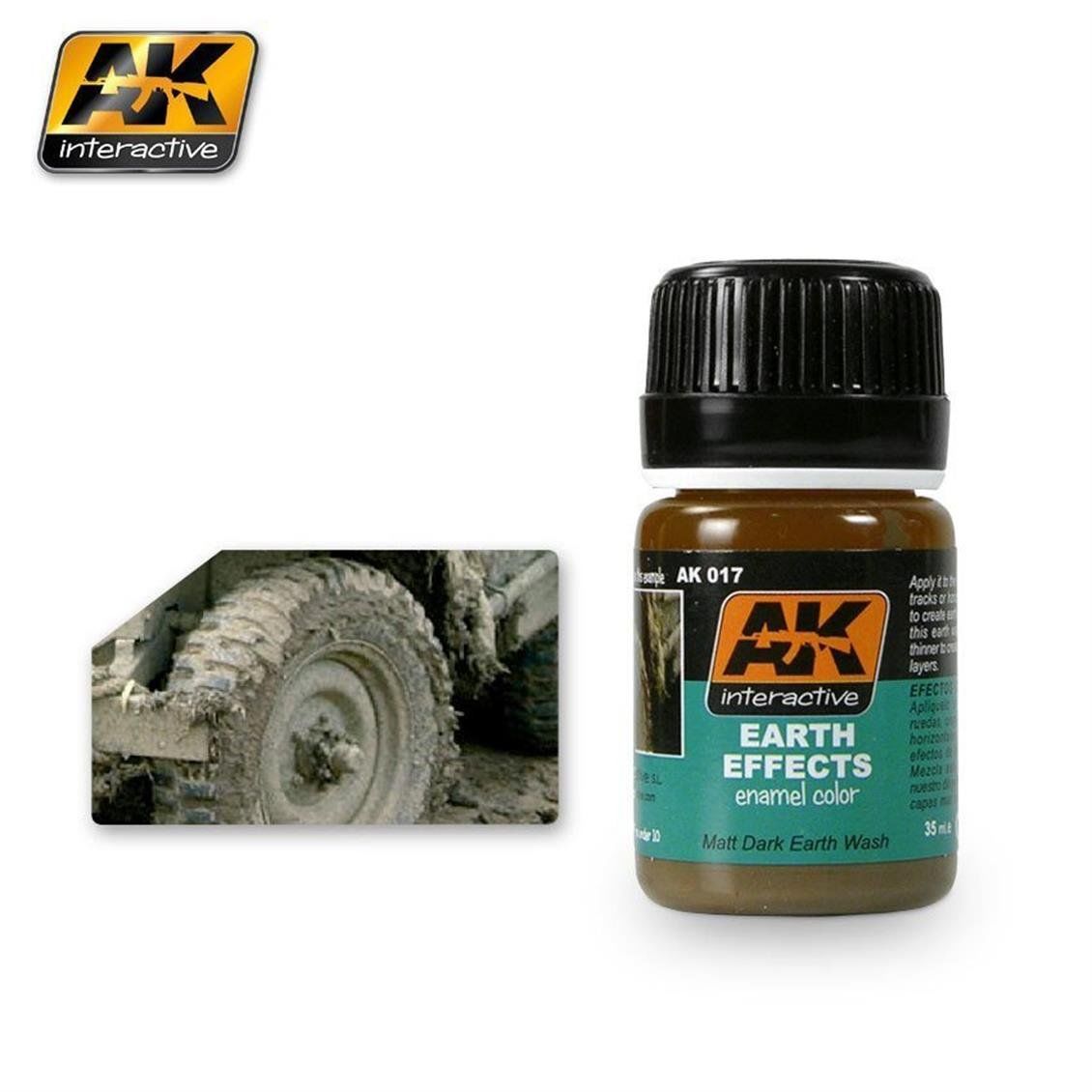 AK Interactive 017 35 ml. Toprak Efekti, Enamel Model Boyası