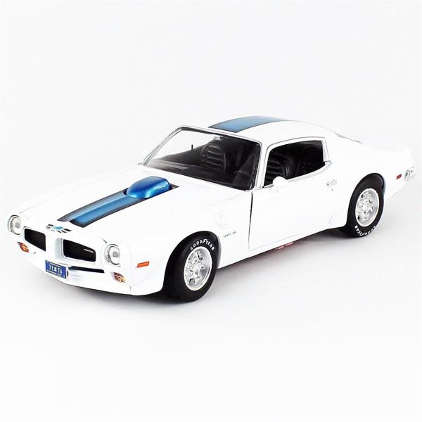 Autoworld AMM1267 1/18 Ölçek, 1971 Pontiac Firebird Trans Am, White, Sergilemeye Hazır Metal Araba Maketi