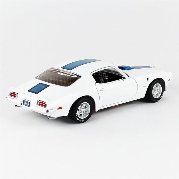 Autoworld AMM1267 1/18 Ölçek, 1971 Pontiac Firebird Trans Am, White, Sergilemeye Hazır Metal Araba Maketi