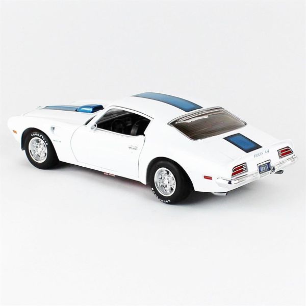 Autoworld AMM1267 1/18 Ölçek, 1971 Pontiac Firebird Trans Am, White, Sergilemeye Hazır Metal Araba Maketi